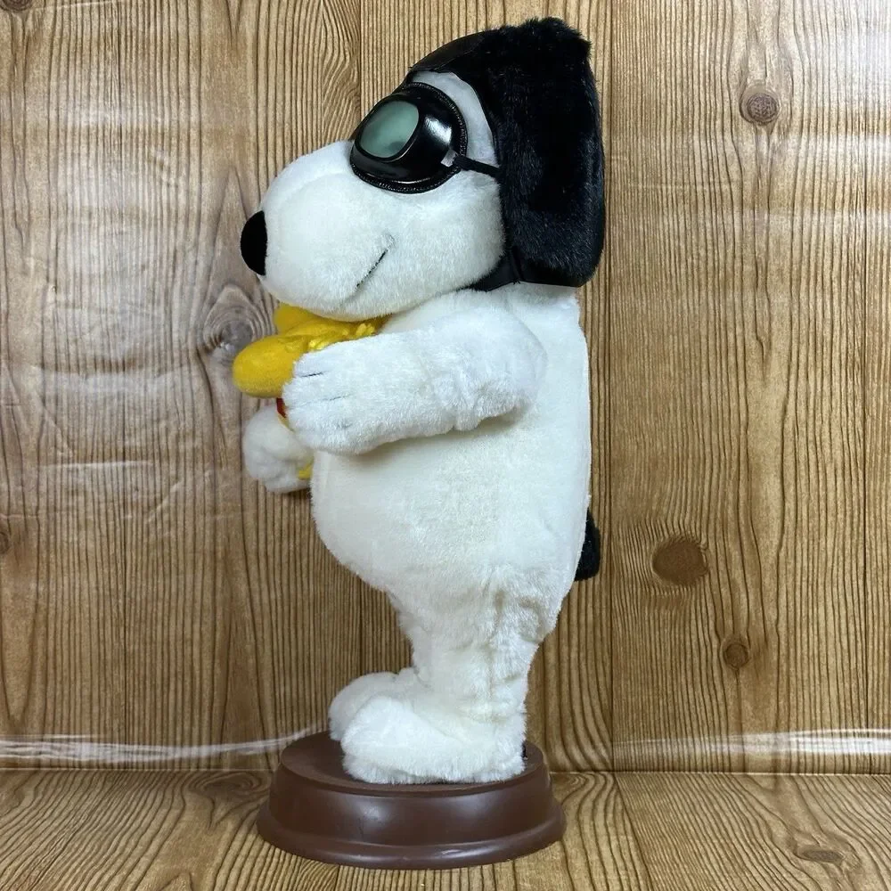 Snoopy Red Baron & Woodstock 1993 Santa’s Best Holiday Animation Christmas Decor